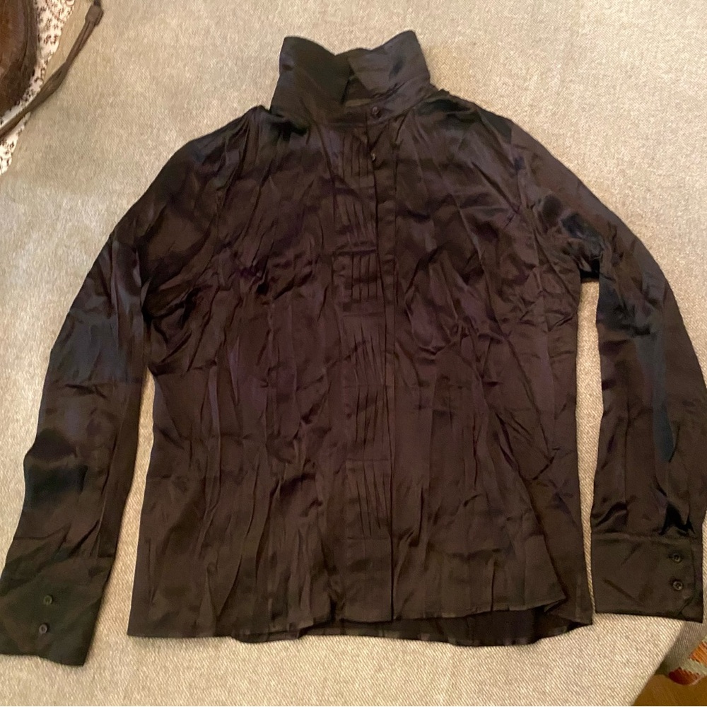 Les Copains Dark Satin Shirt